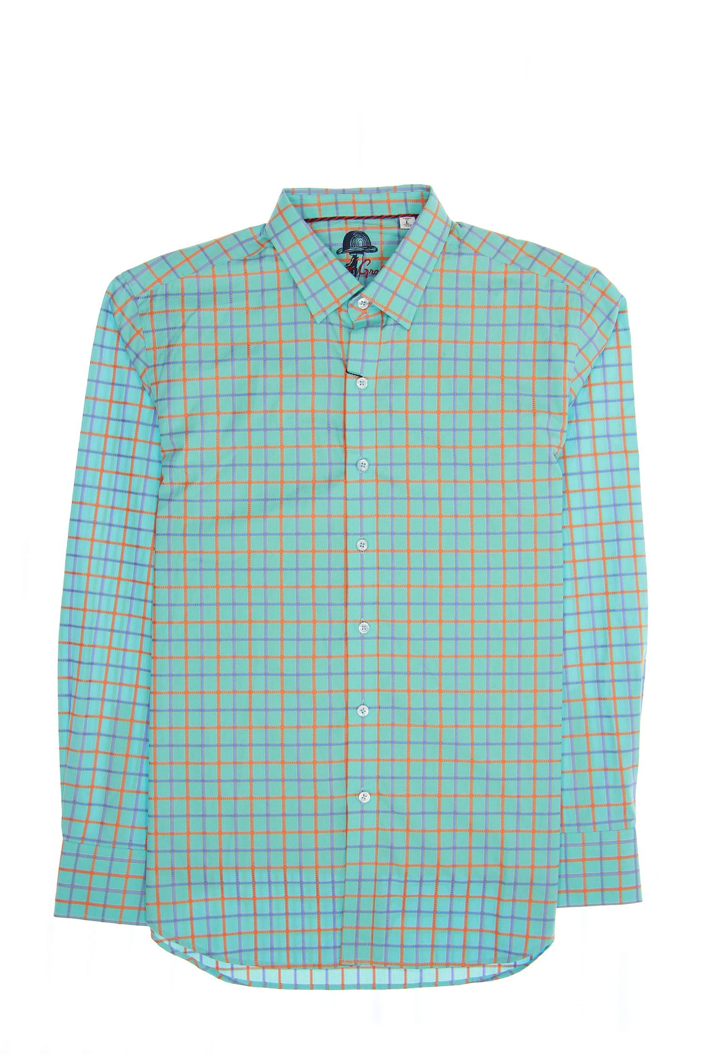 Robert Graham 'Lime Street' Mens Aqua Striped Button Down Shirt