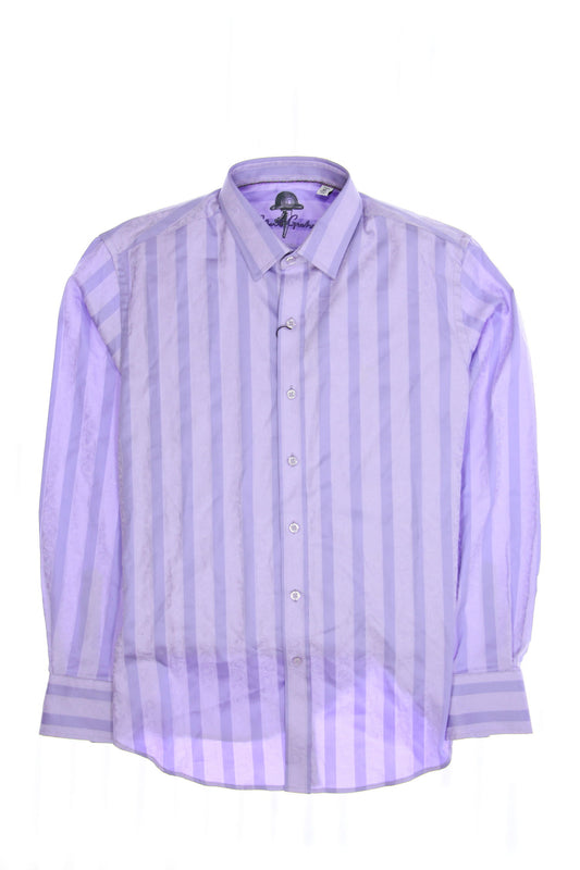 Robert Graham 'Bouverie' Mens Light Purple Striped Button Down Shirt