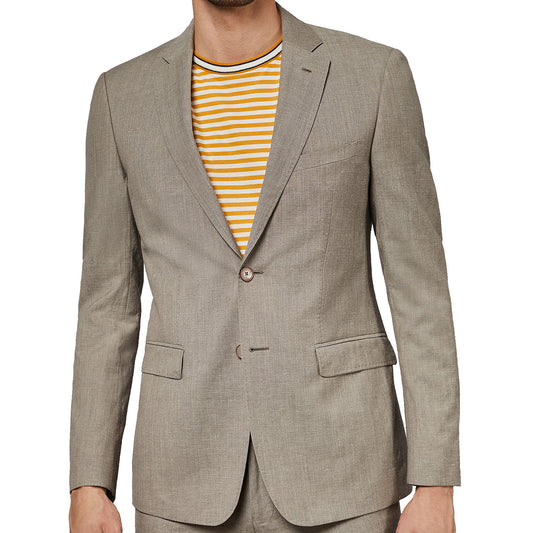 Ted Baker 'Debonair' Mens Taupe Wool/Linen 2 Button Sport Coat