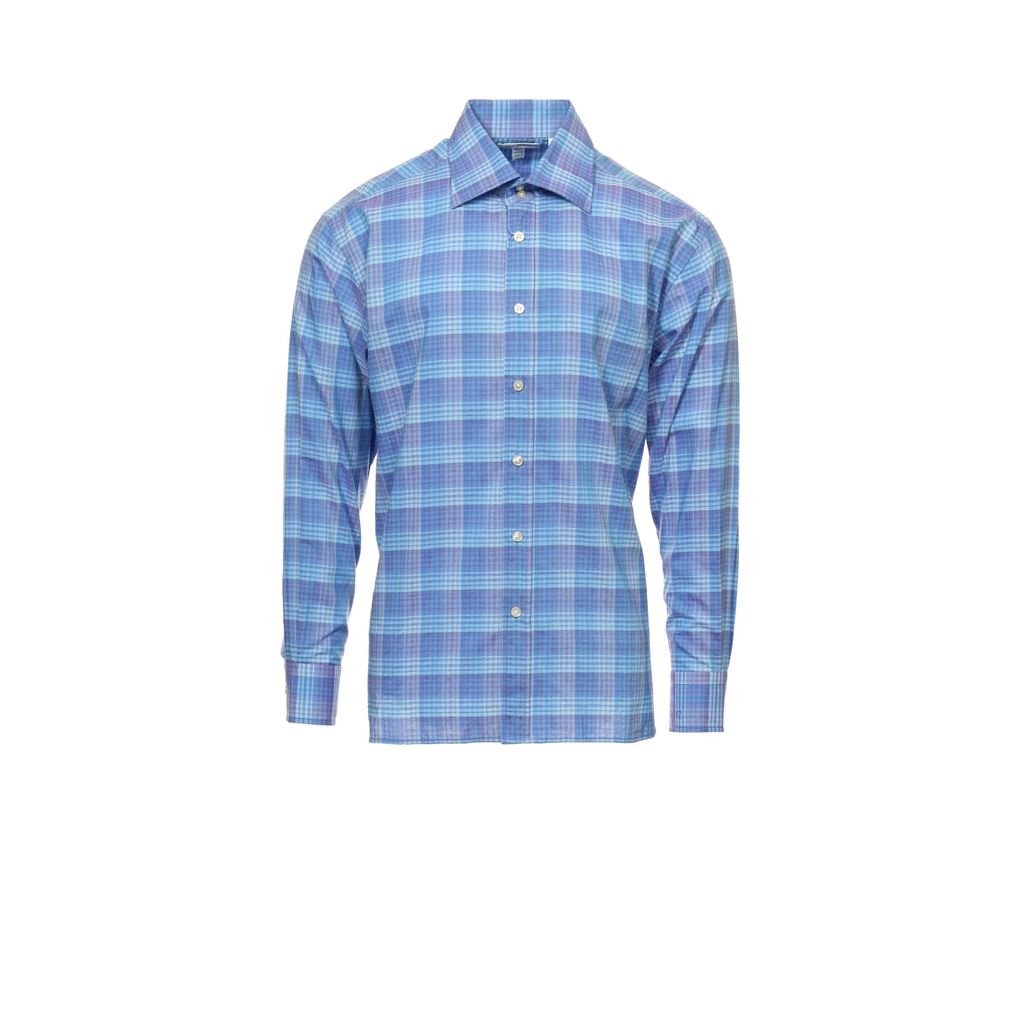 Ryan Kenny Mens Purple Plaid Button Down Shirt