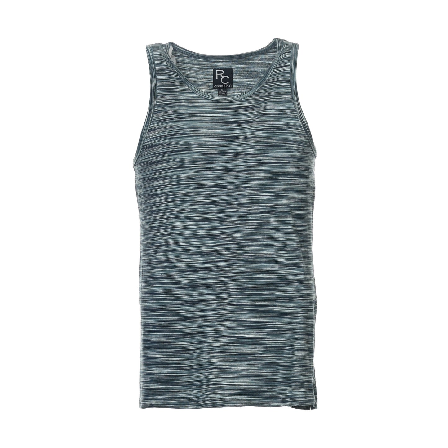 Ron Chereskin Mens Black Gym Training Space-Dyed Sleeveless Tank Top