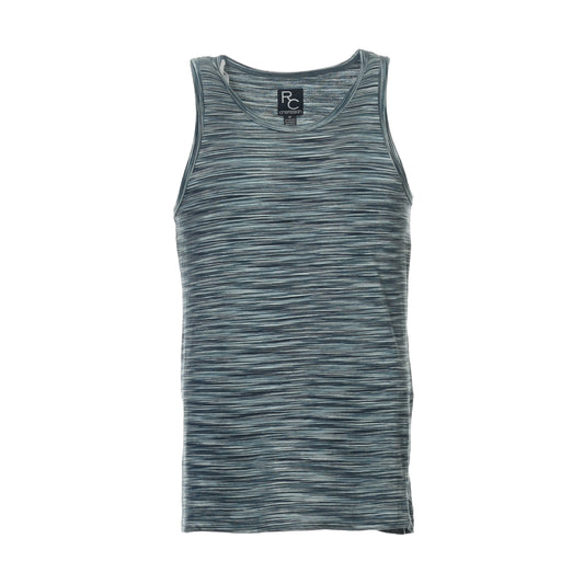 Ron Chereskin Mens Black Gym Training Space-Dyed Sleeveless Tank Top