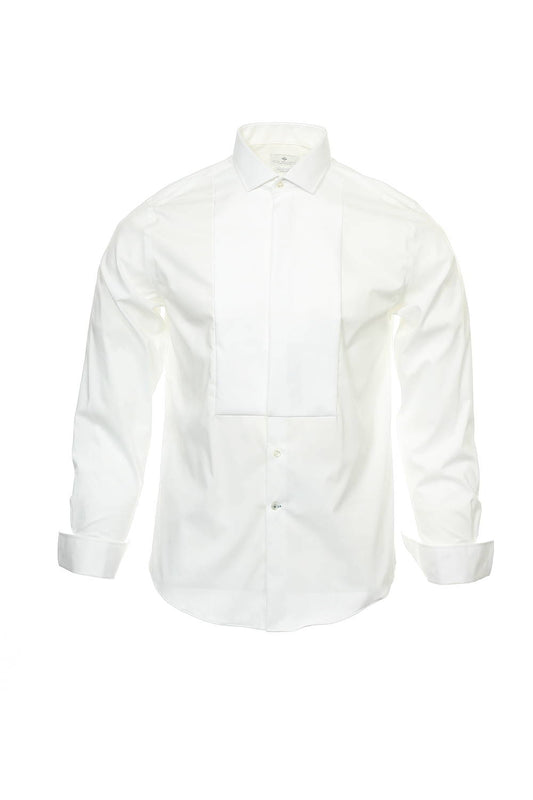 DISTINCTION Ryan Seacrest Mens White No Iron Slim-Fit Tuxedo Dress Shirt