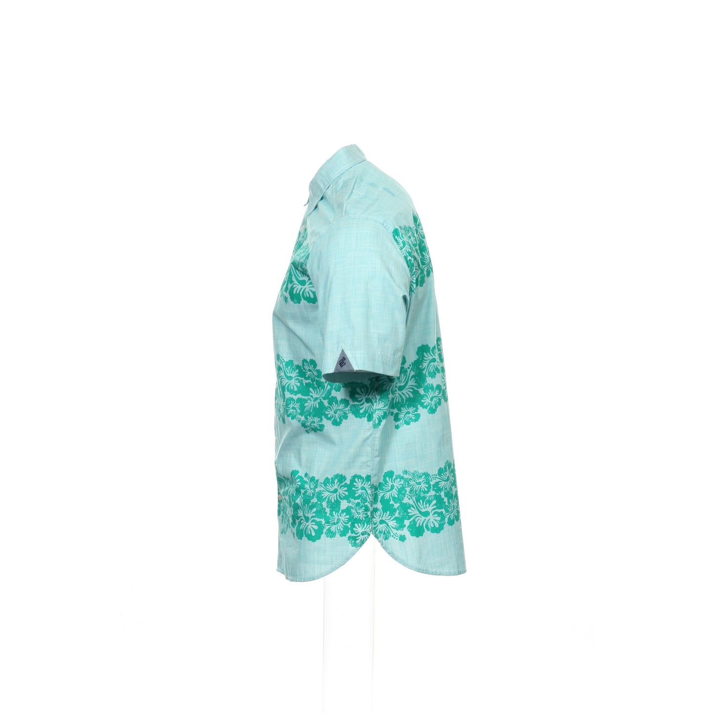 Rocawear Mens Tropical Green Hawaiian Short Sleeve Button Down Shirt