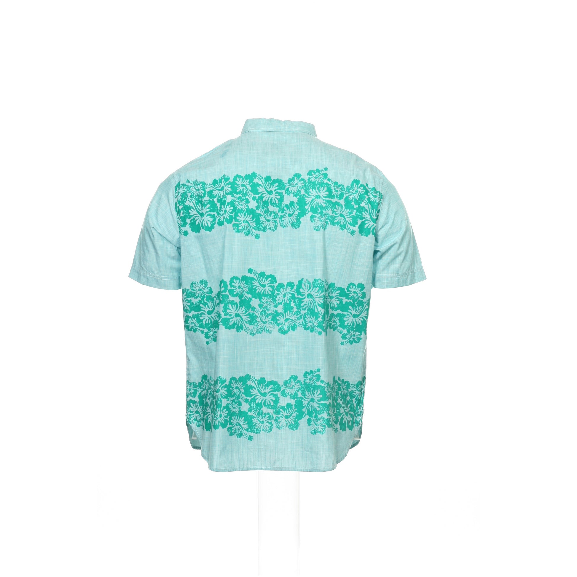 Rocawear Mens Tropical Green Hawaiian Short Sleeve Button Down Shirt