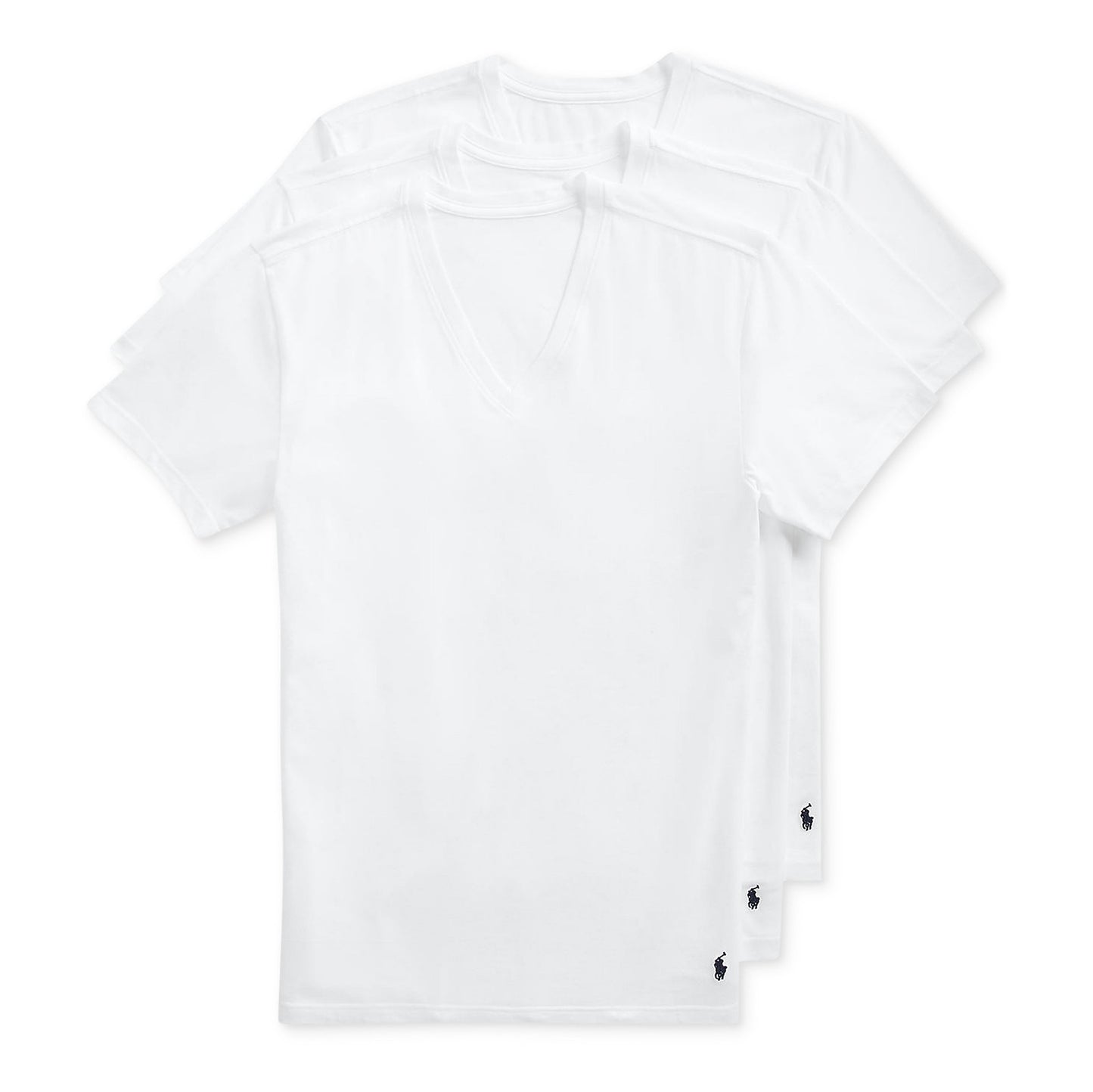 POLO Ralph Lauren 3-Pk Mens White Slim Fit Stretch Undershirt T-Shirts