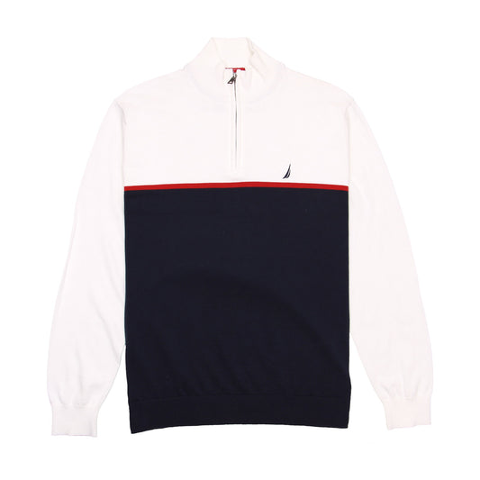 Nautica Men's Marshmallow Cotton 1/4 Pullover 1/2 Half Zip Sweatshirt