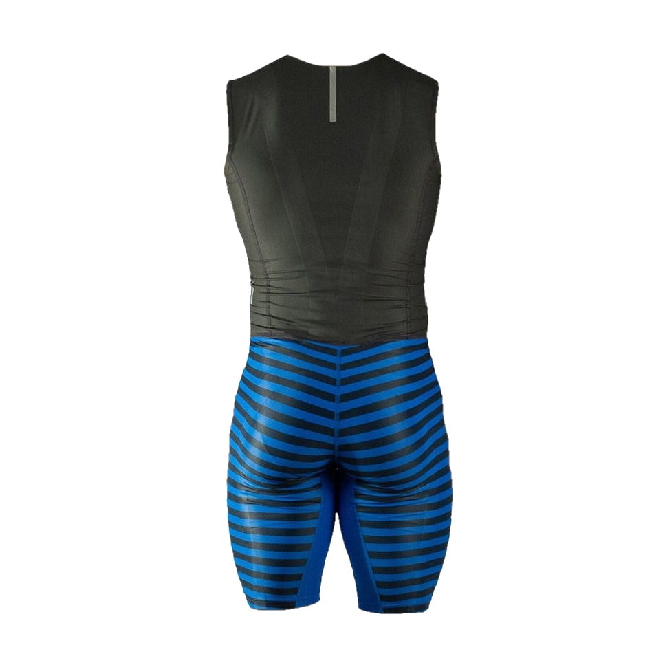 Adidas Adizero Sleeveless Speed Compression Running Track Suit Gray/Blue