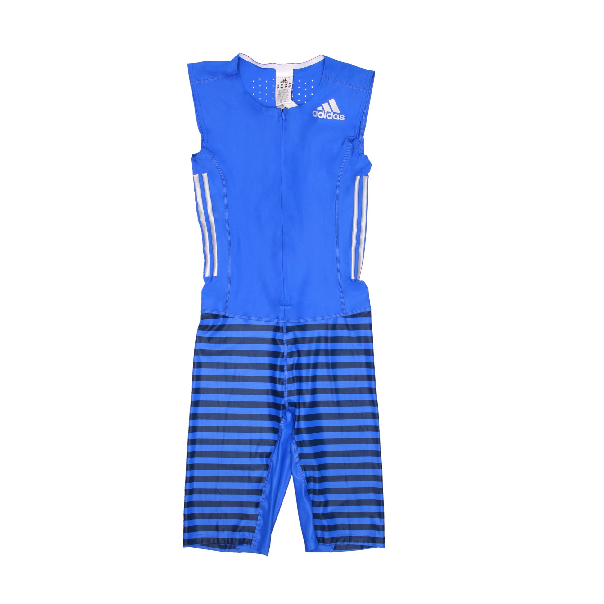 Adidas Adizero Sleeveless Speed Compression Running Track Suit Blue