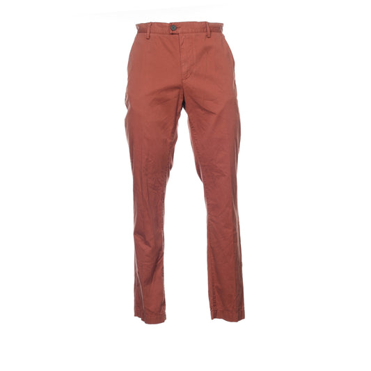 Sons of Intrigue Men's Brown Flat Front Pants