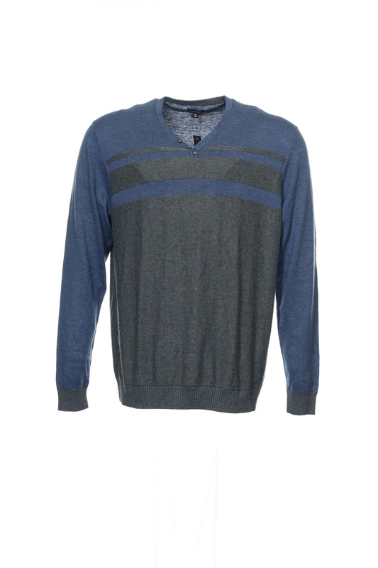 Sons of Intrigue Men's Gray Heather Henley Shirt