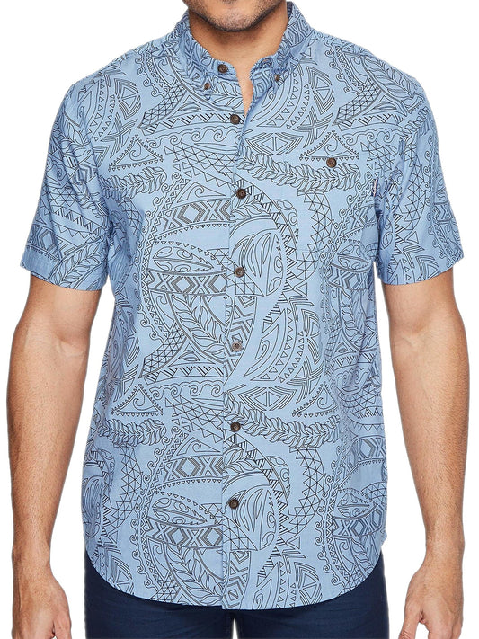 O'Neill Mens Blue Button Down Shirt