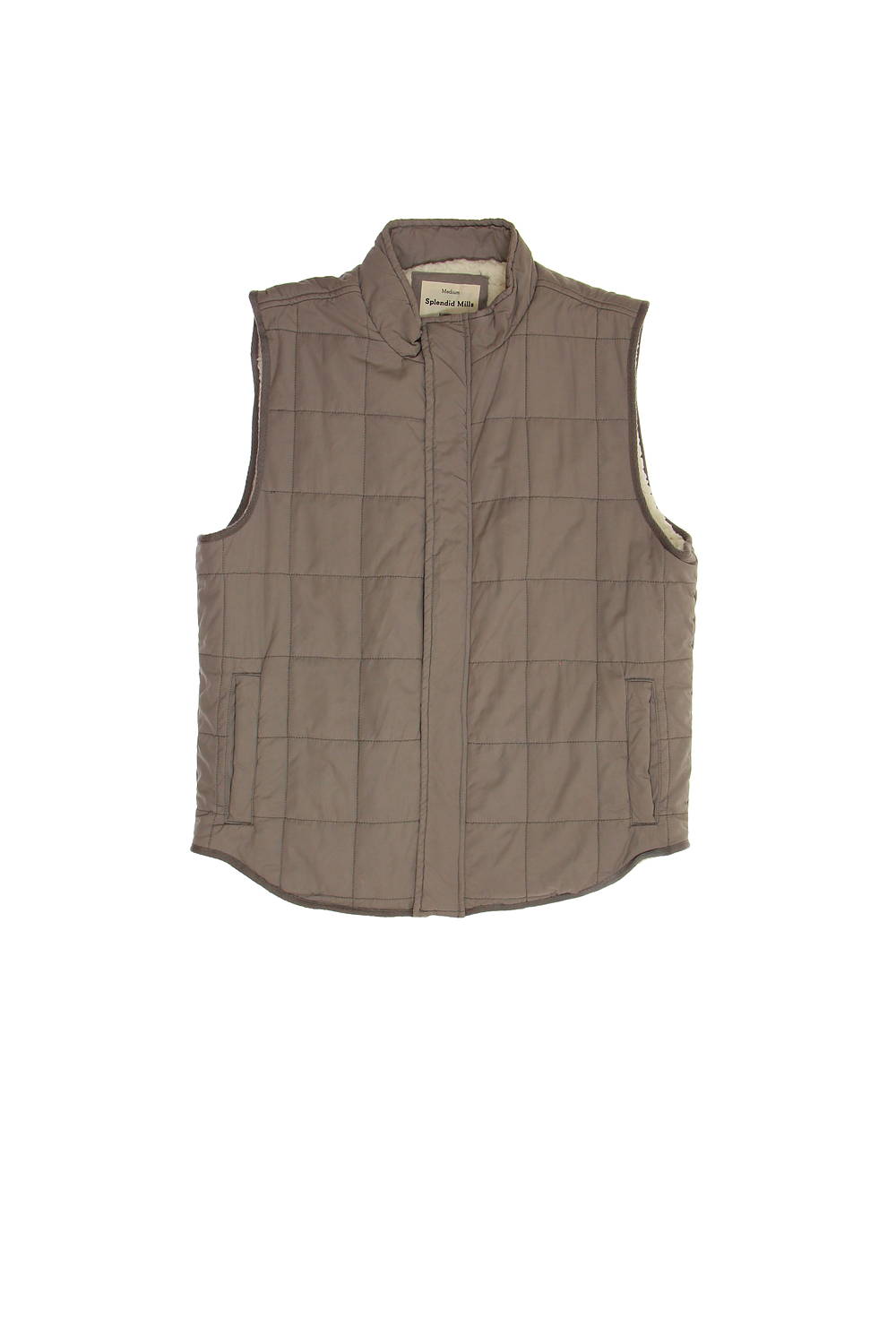 Splendid Mills Men's Light Gray Puffy Vest