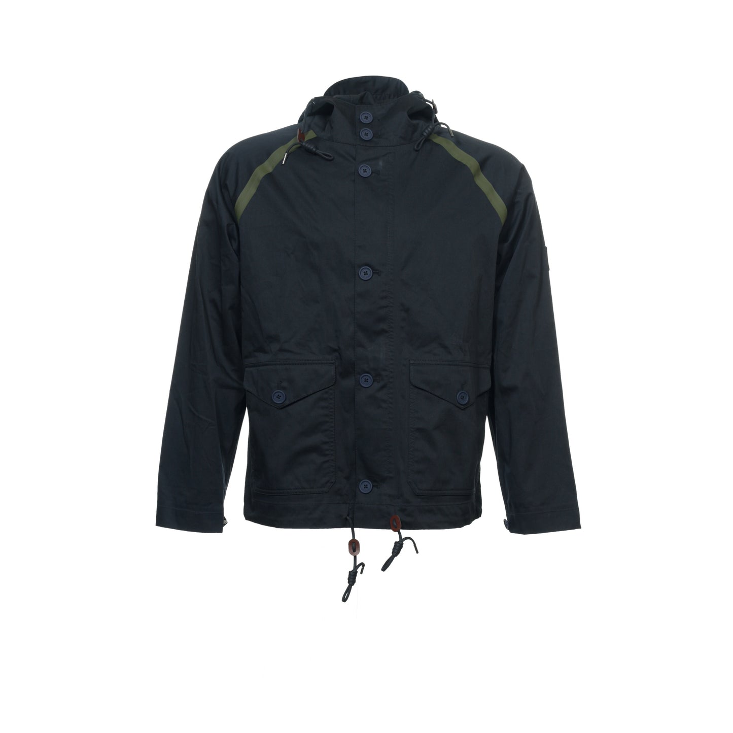 Sperry Top Sider Freeport Mens Navy Cotton Hooded Nautical Sailing Jacket