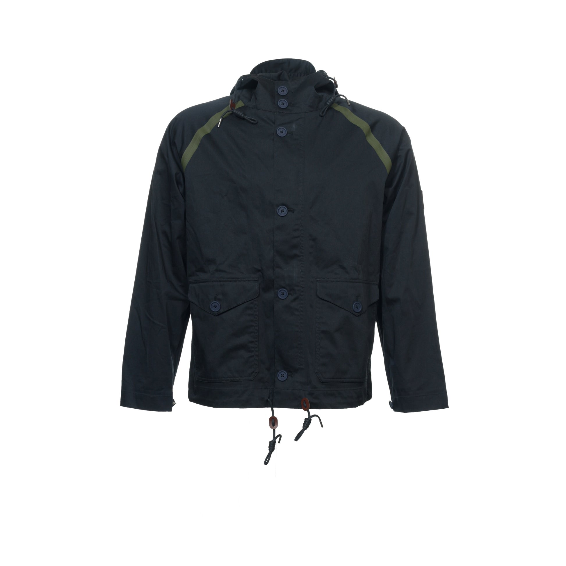 Sperry Top Sider Freeport Mens Navy Cotton Hooded Nautical Sailing Jacket