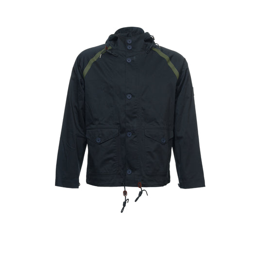 Sperry Top Sider Freeport Mens Navy Cotton Hooded Nautical Sailing Jacket