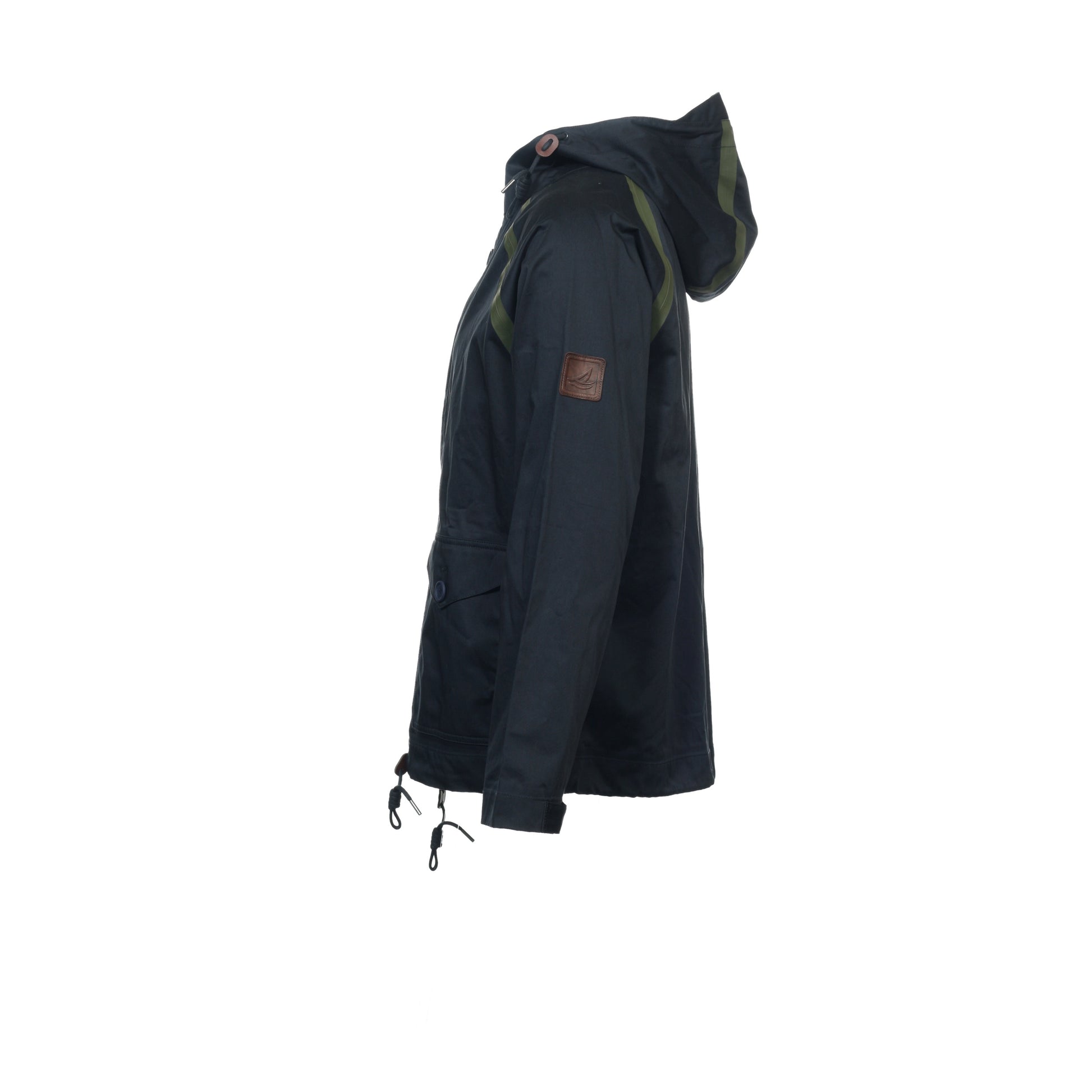 Sperry Top Sider Freeport Mens Navy Cotton Hooded Nautical Sailing Jacket