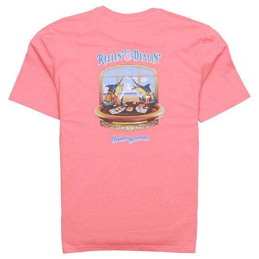 Tommy Bahama Reelin' & Dealin' Men's Light Havana Cotton Crew Neck T-Shirt