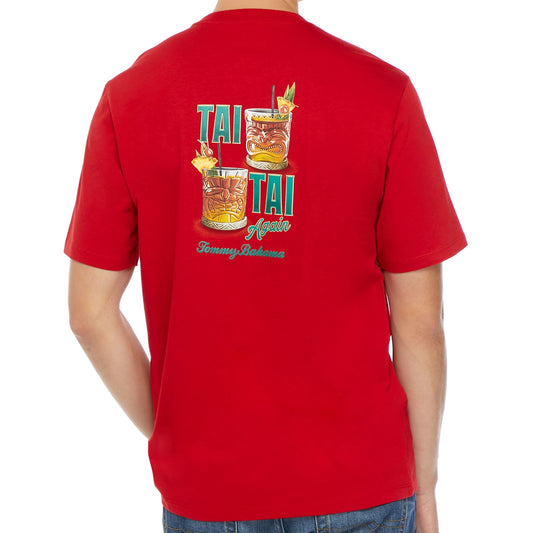 Tommy Bahama TAI TAI Again Mens Regal Red Graphic Crewneck T-Shirt
