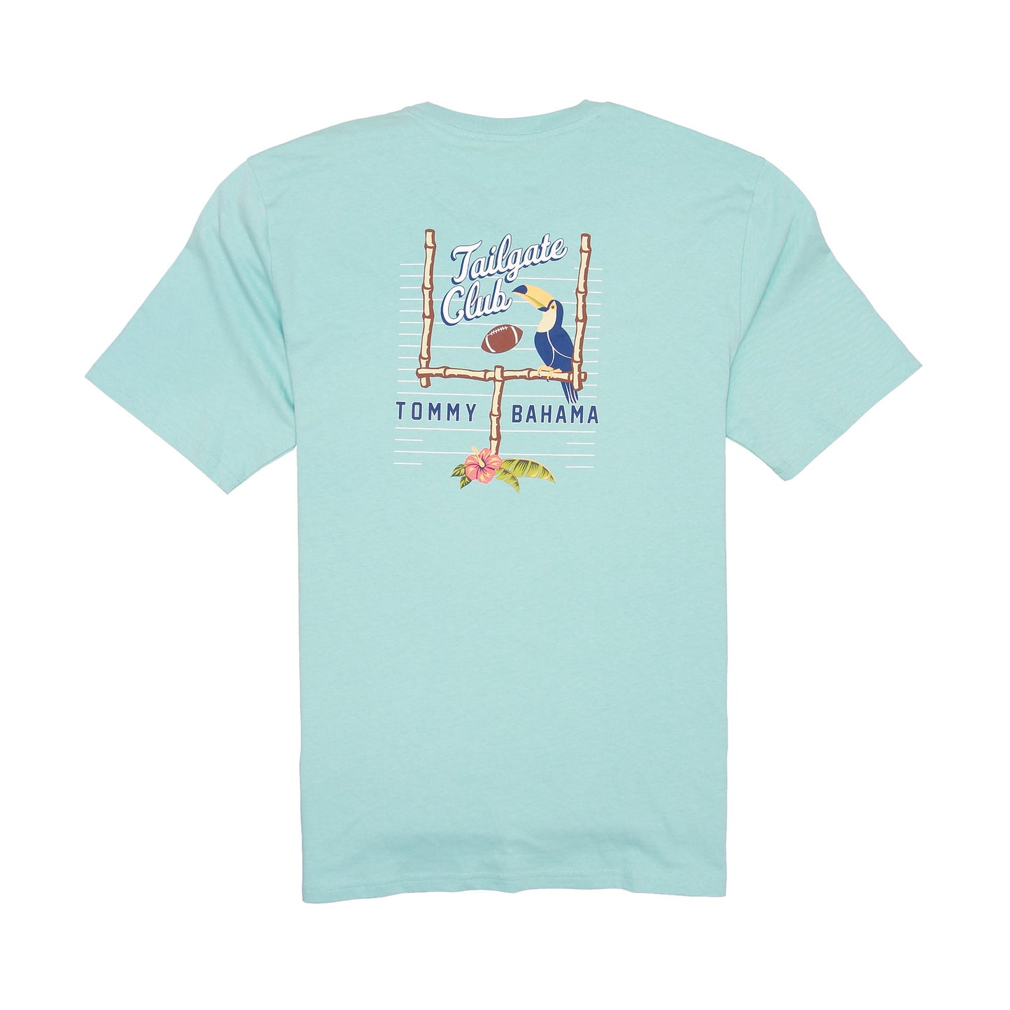 Tommy Bahama Tailgate Club Mens Hummingbird Blue Graphic Cotton T-Shirt