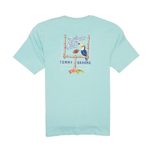 Tommy Bahama Tailgate Club Mens Hummingbird Blue Graphic Cotton T-Shirt