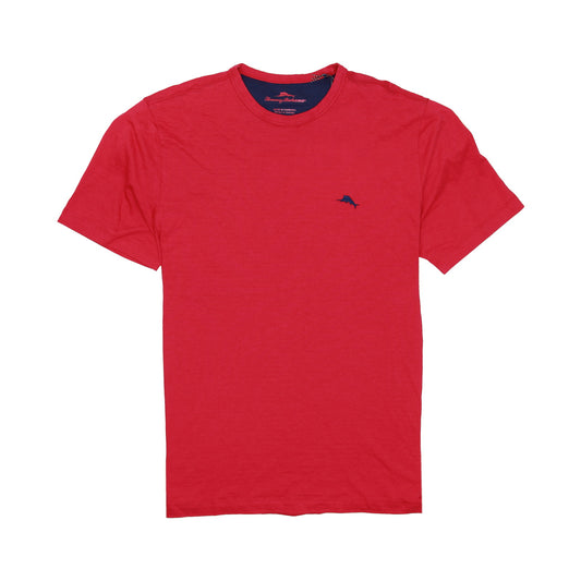 Tommy Bahama Mens Relaxed Red Ribbed Crewneck T-Shirt