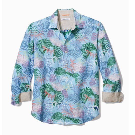 Tommy Bahama Tropic Caliente Mens Graceful Sea Linen Button Down Shirt