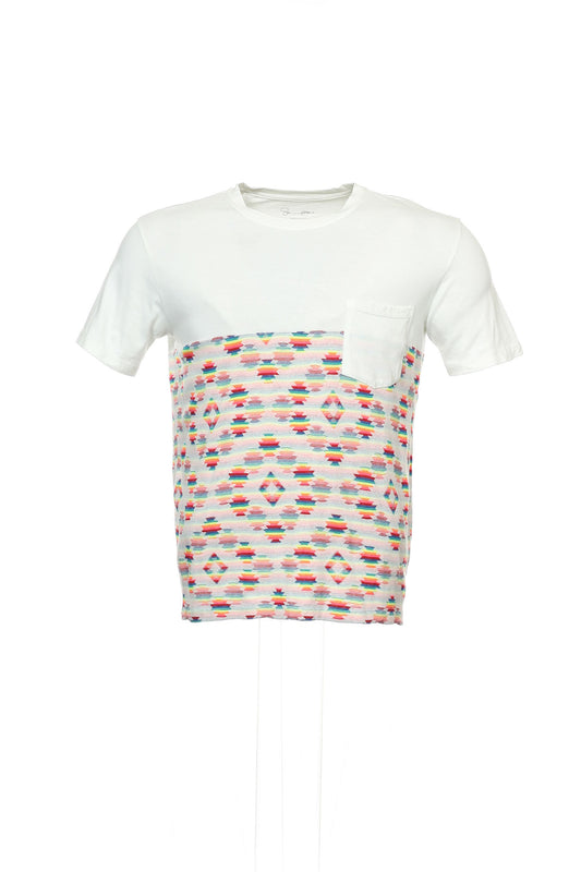 Supima Collection by Majestic Mens White Abstract T-Shirt