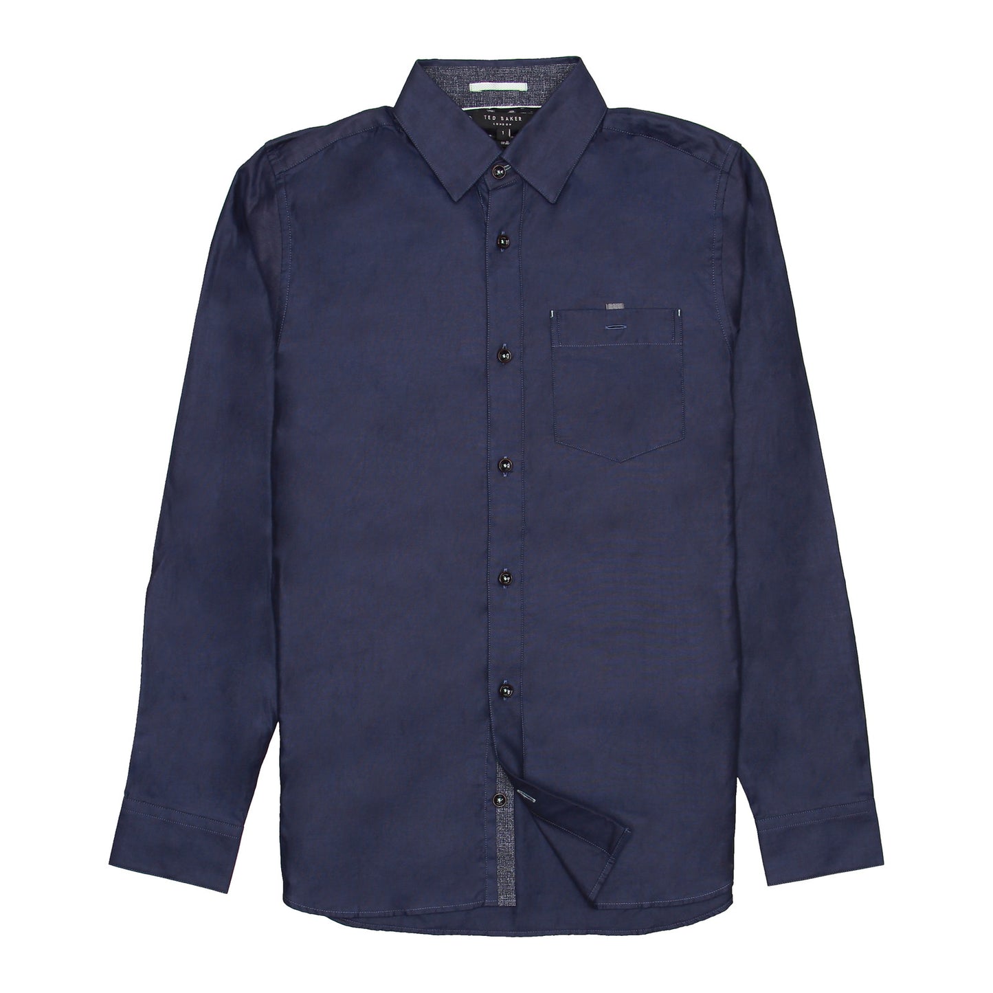Ted Baker Portmyo End On End Shirt Men's Navy Button Down Shirt