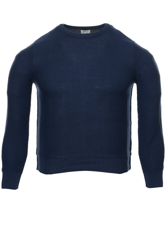 Threads & Heirs Mens Blue Crew Neck Sweater