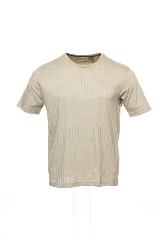 Tasso Elba Men's Beige Micro Striped T-Shirt