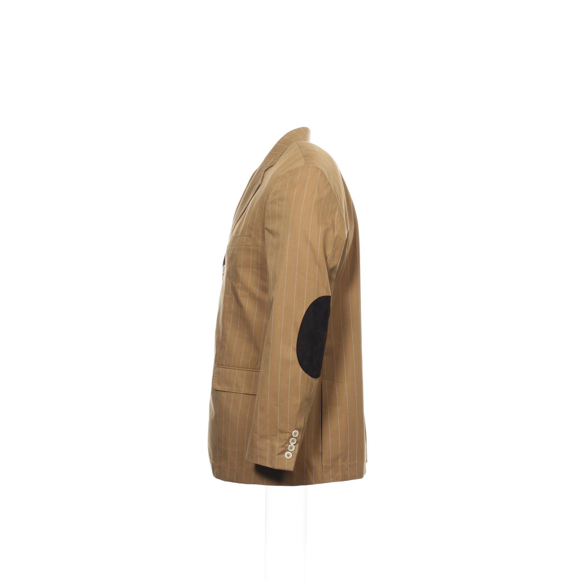 Tasso Elba Mens Tan Stripe Pinstripe 3 Button Sport Coat