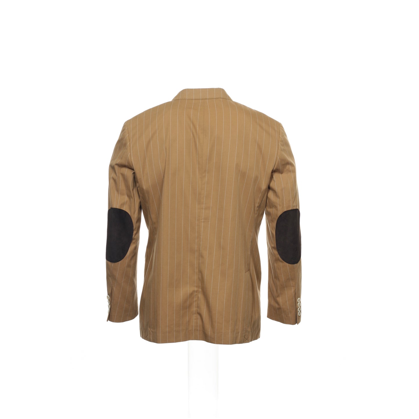Tasso Elba Mens Tan Stripe Pinstripe 3 Button Sport Coat