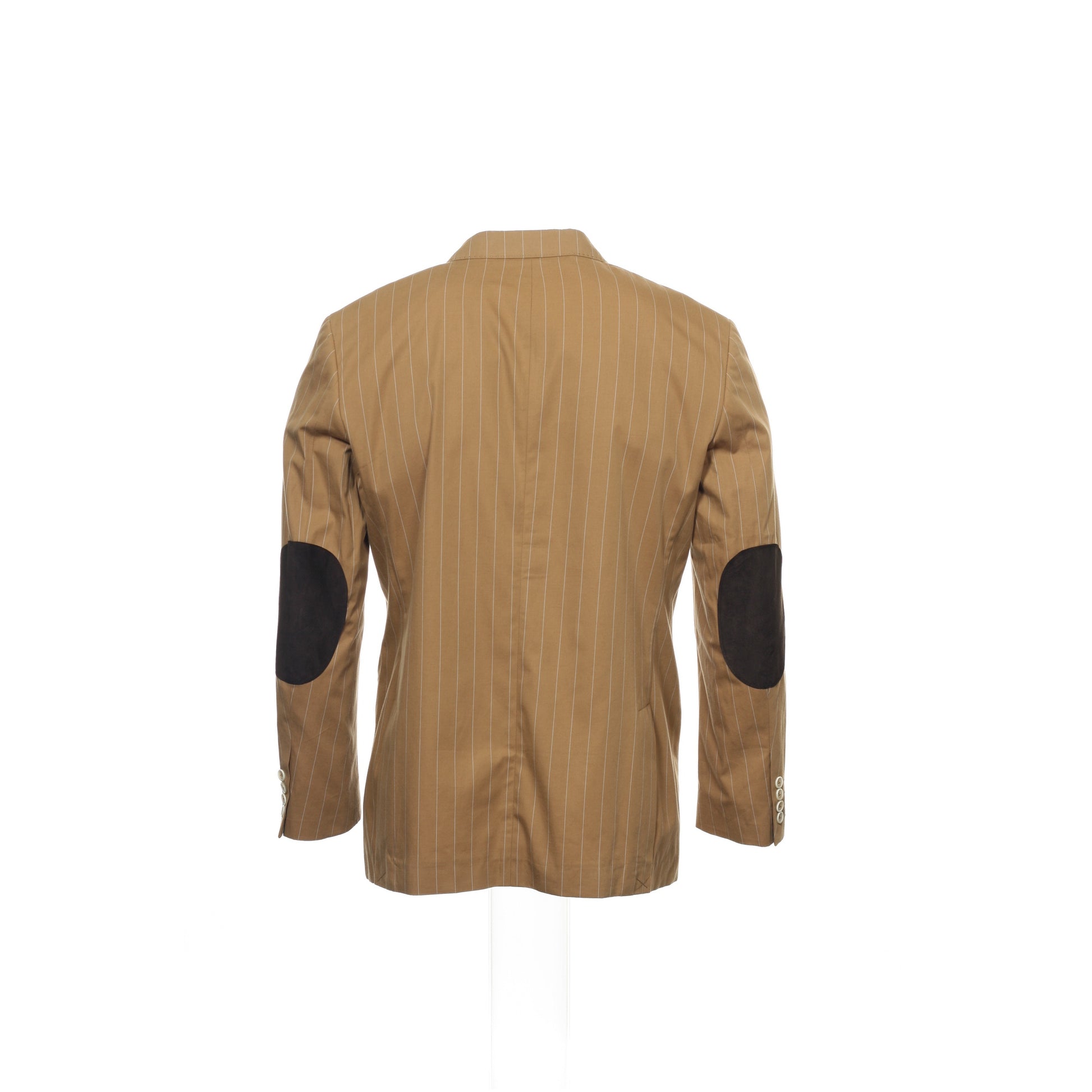 Tasso Elba Mens Tan Stripe Pinstripe 3 Button Sport Coat