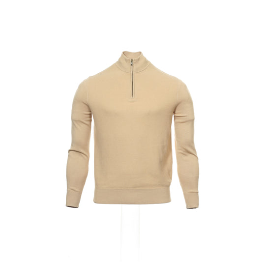 Tommy Hilfiger Men's Beige Gradient Half Zip Sweater