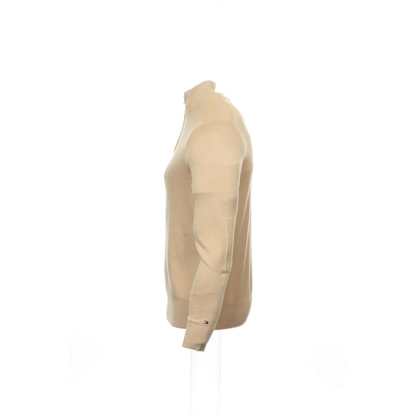 Tommy Hilfiger Men's Beige Gradient Half Zip Sweater