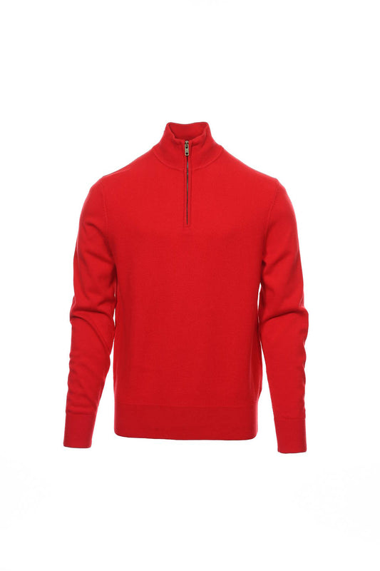 Tommy Hilfiger Men's Red Gradient Half Zip Sweater