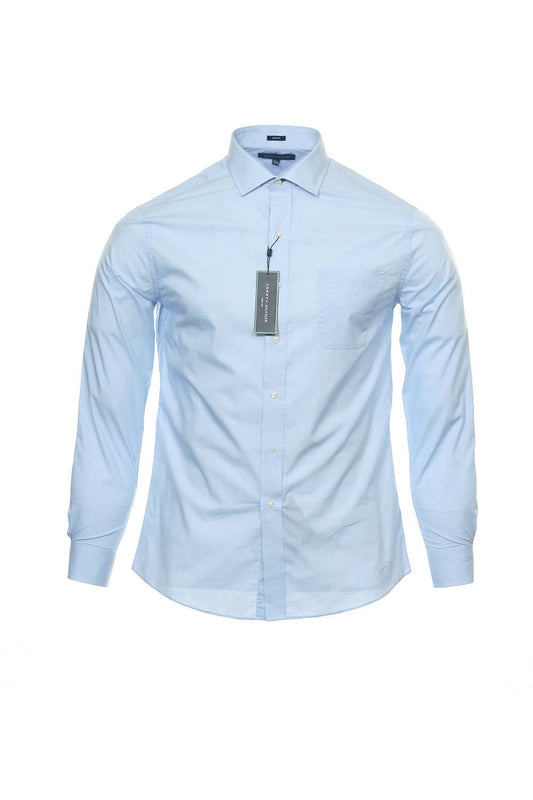 Tommy Hilfiger Men's Light Blue Checked Button Down Shirt