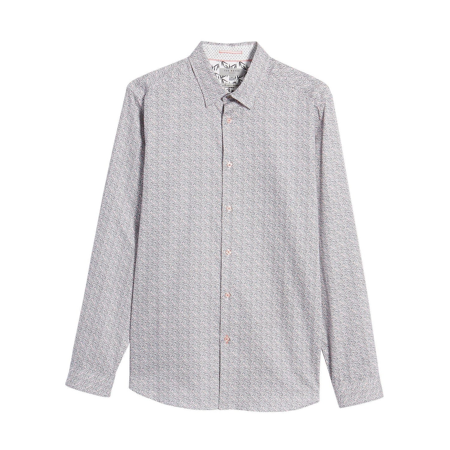 Ted Baker 'Lorritt Geo' Mens Pink Paisley Button Down Sport Shirt