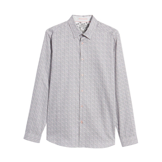 Ted Baker 'Lorritt Geo' Mens Pink Paisley Button Down Sport Shirt
