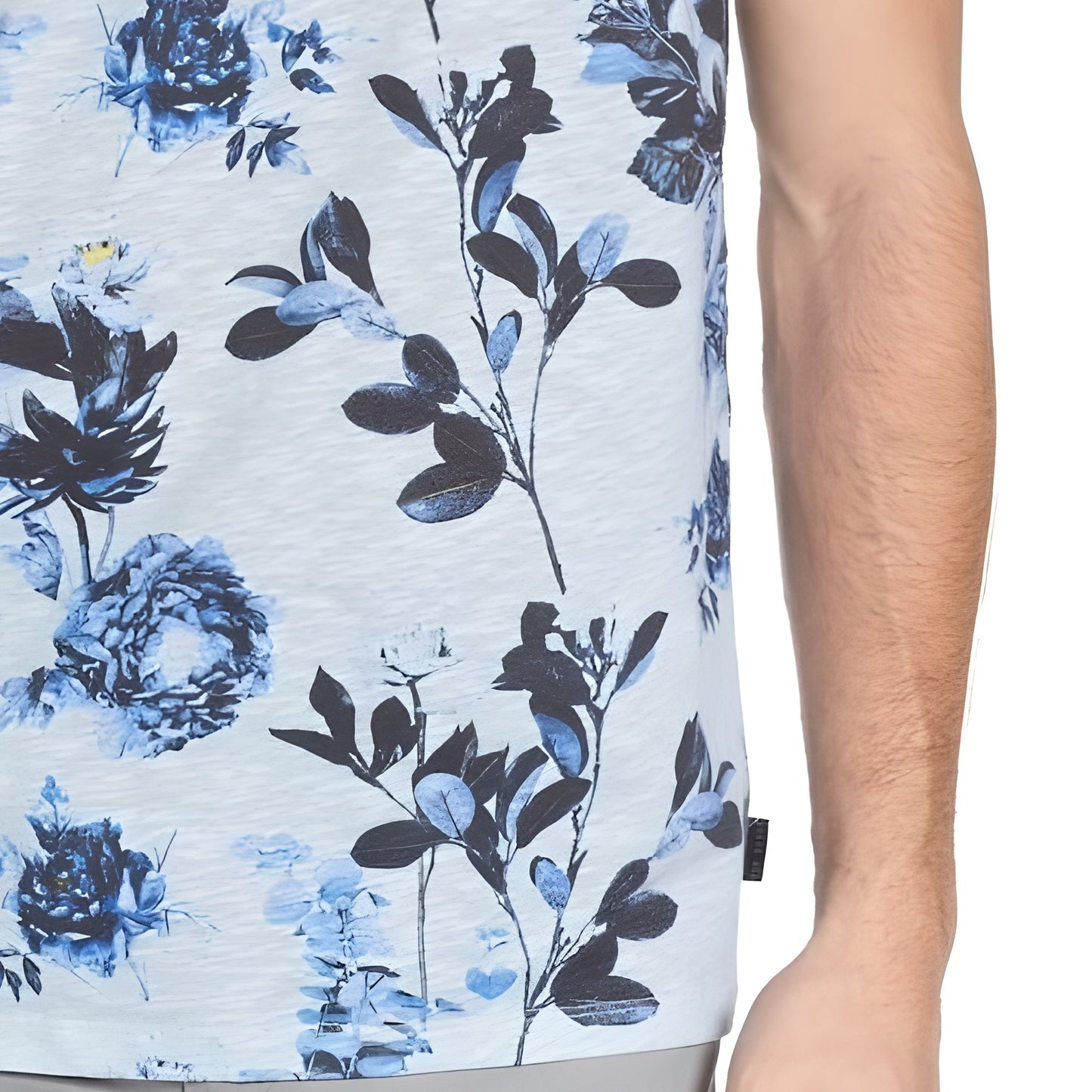 Ted Baker 'Taxi' Mens Blue Floral Slim Fit T-Shirt