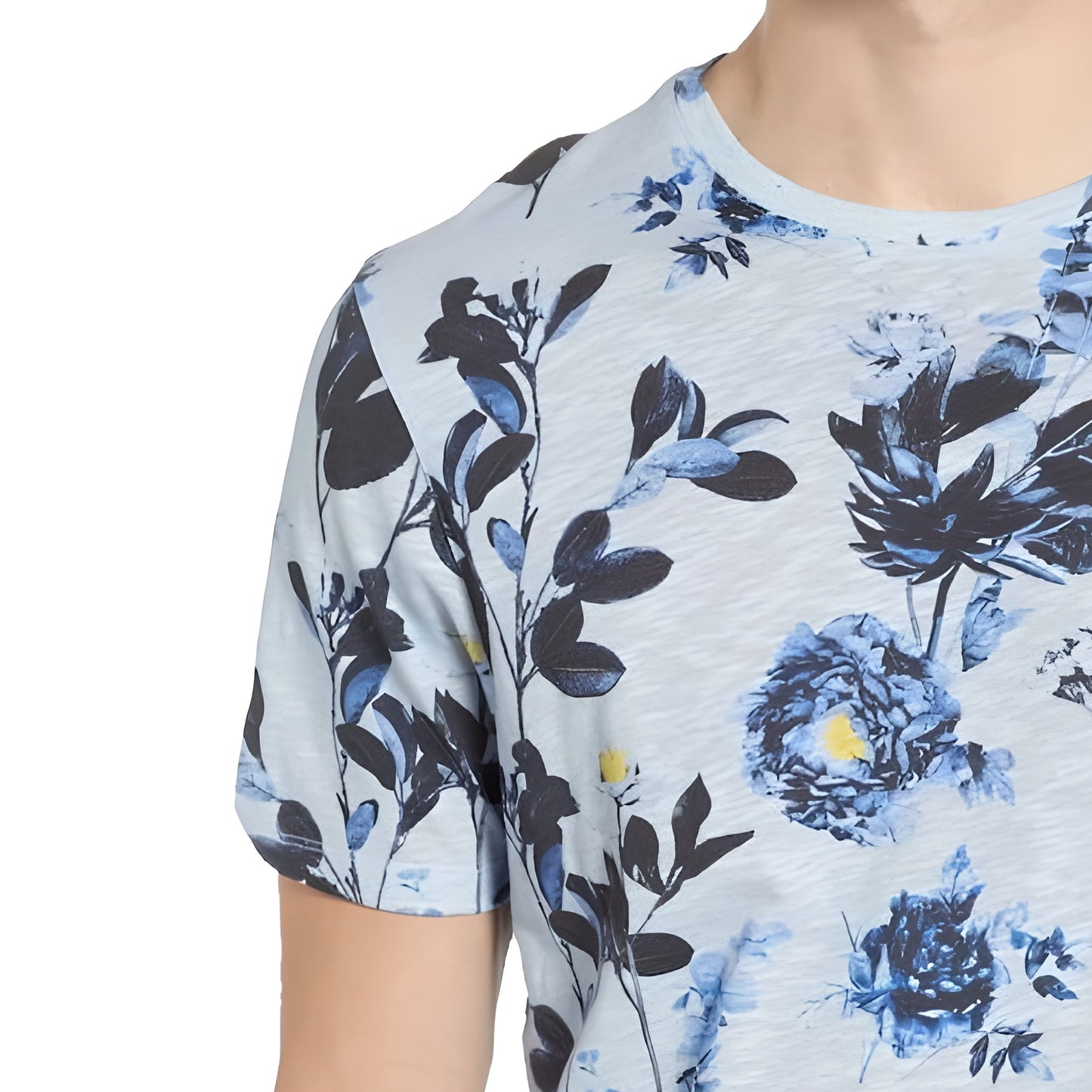 Ted Baker 'Taxi' Mens Blue Floral Slim Fit T-Shirt