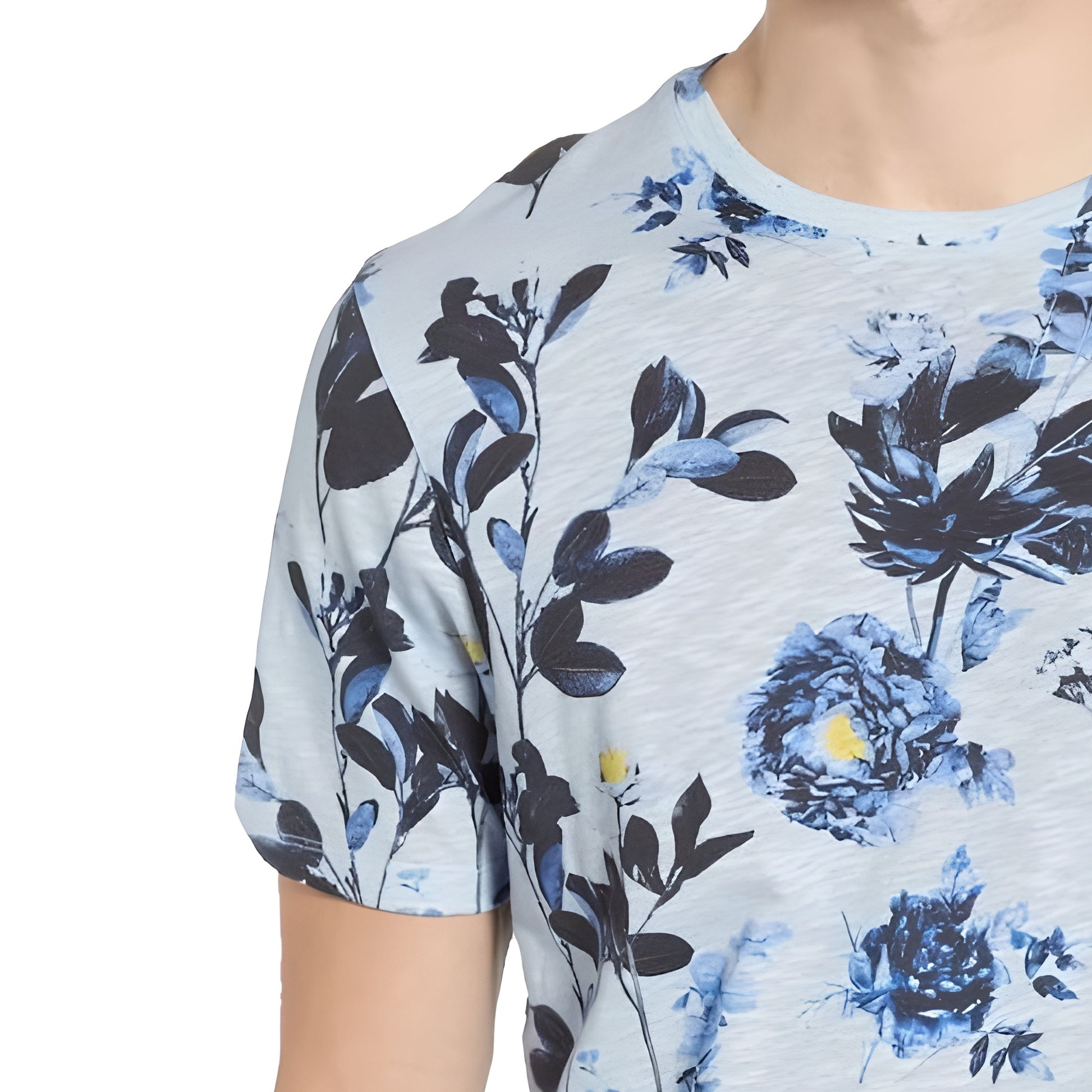 Ted Baker 'Taxi' Mens Blue Floral Slim Fit T-Shirt