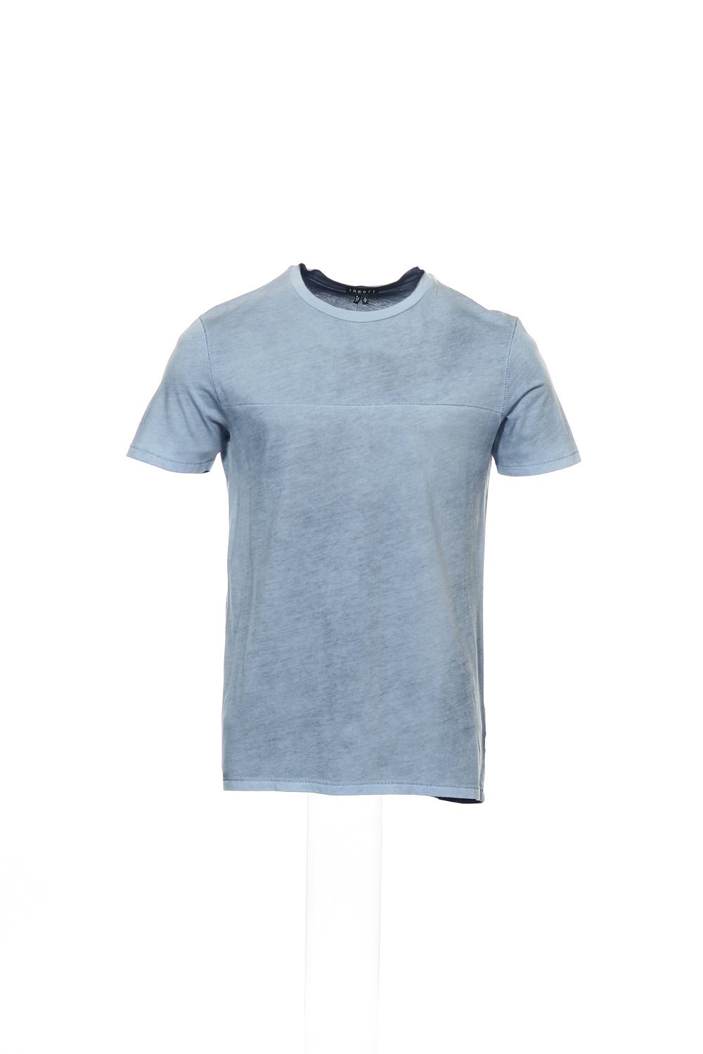 Theory Mens Industria Heather Pima Cotton S/S Crewneck T-Shirt