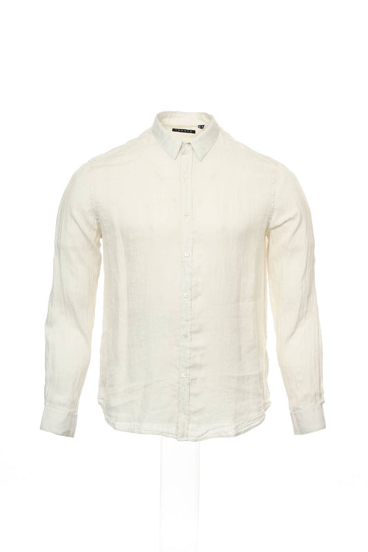 Theory Men's Ivory Heather Button Down Shirt