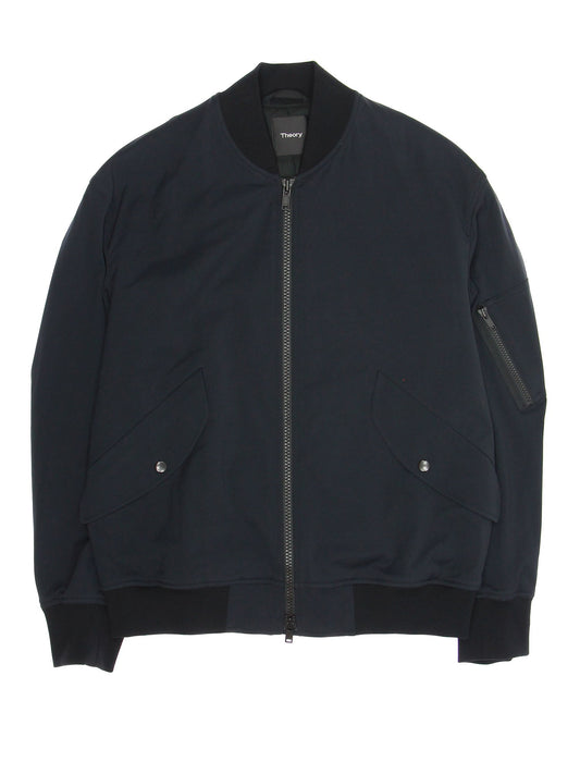 Theory Men's Black Oversized Neoteric Luther Bomber Jacket