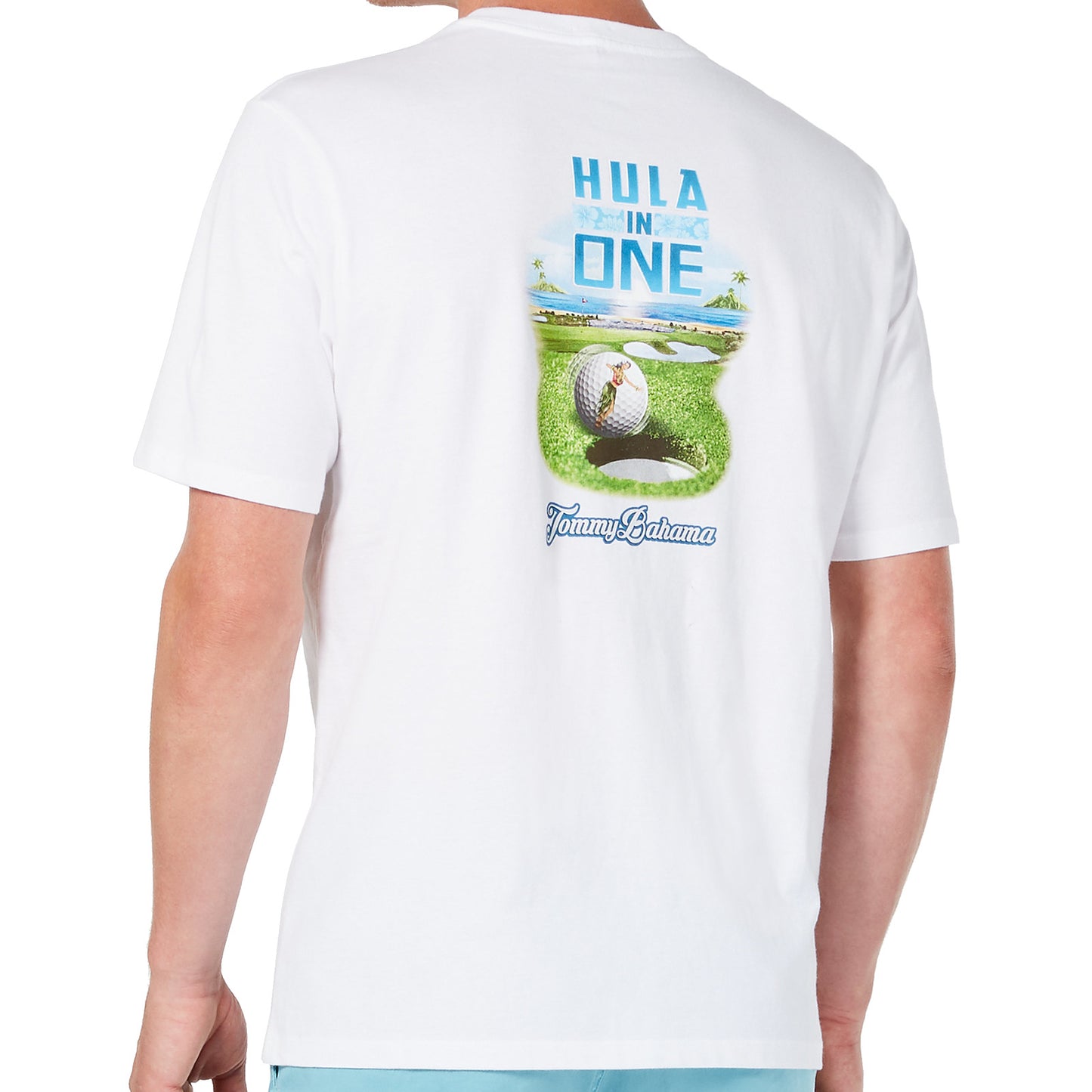 Tommy Bahama Mens White Hula In One Graphic Cotton Crewneck T-Shirt