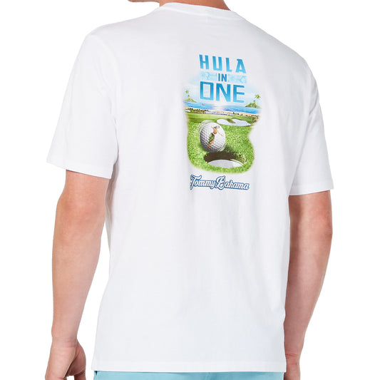 Tommy Bahama Mens White Hula In One Graphic Cotton Crewneck T-Shirt