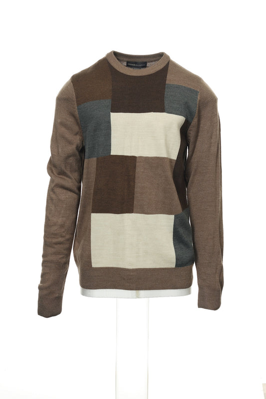 Tricots St Raphael Men's Brown Heather Crew Neck Sweater