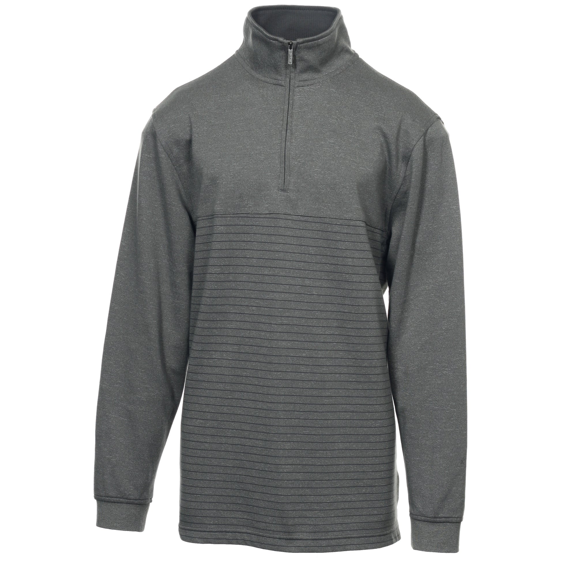 Van Heusen Men’s Half Zip Pullover Sweater Gray Mock Neck Long Sleeve Top